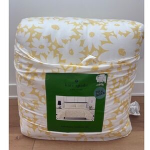 Kate Spade New York Sunny Flower Full Queen Comforter Set Yellow Floral 3pc